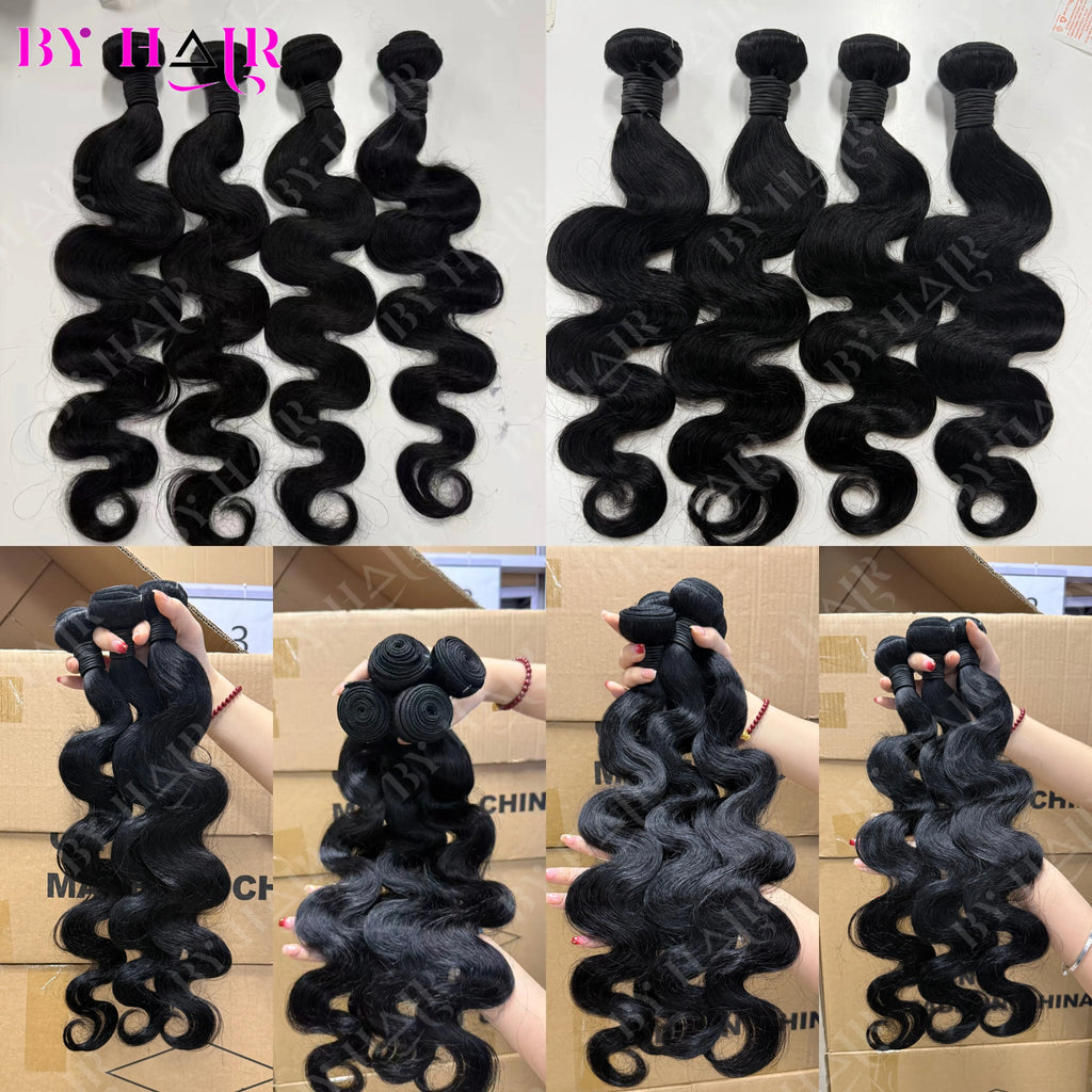 26" Body Wave Bundles with 2x6 Closure - 3/4 Brazilian Human Hair Weave | Natural HD Lace