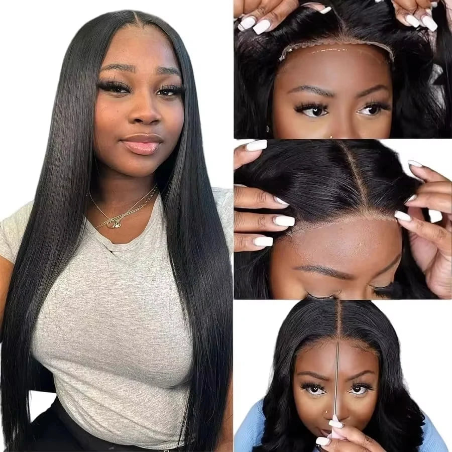 Glueless HD Lace Closure Wig - Natural Straight Human Hair Bob