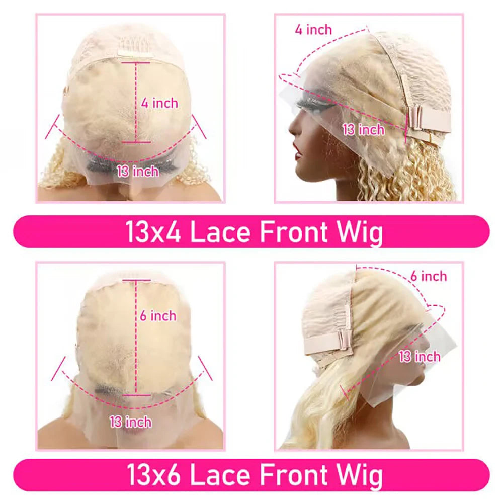 613 Blonde Bob Wig 8-16 Inch - 13x4 13x6 HD Lace Front Straight Human Hair | Short Blonde Wig