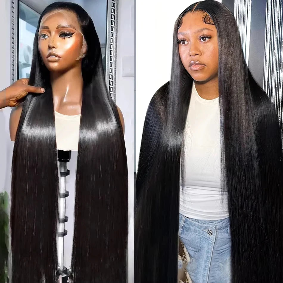 13x6 Hd Transparent Swiss Lace Bone Straight 200 Density Frontal Human Hair Wigs Brazilian Virgin Hair Lace Front Wig For Women