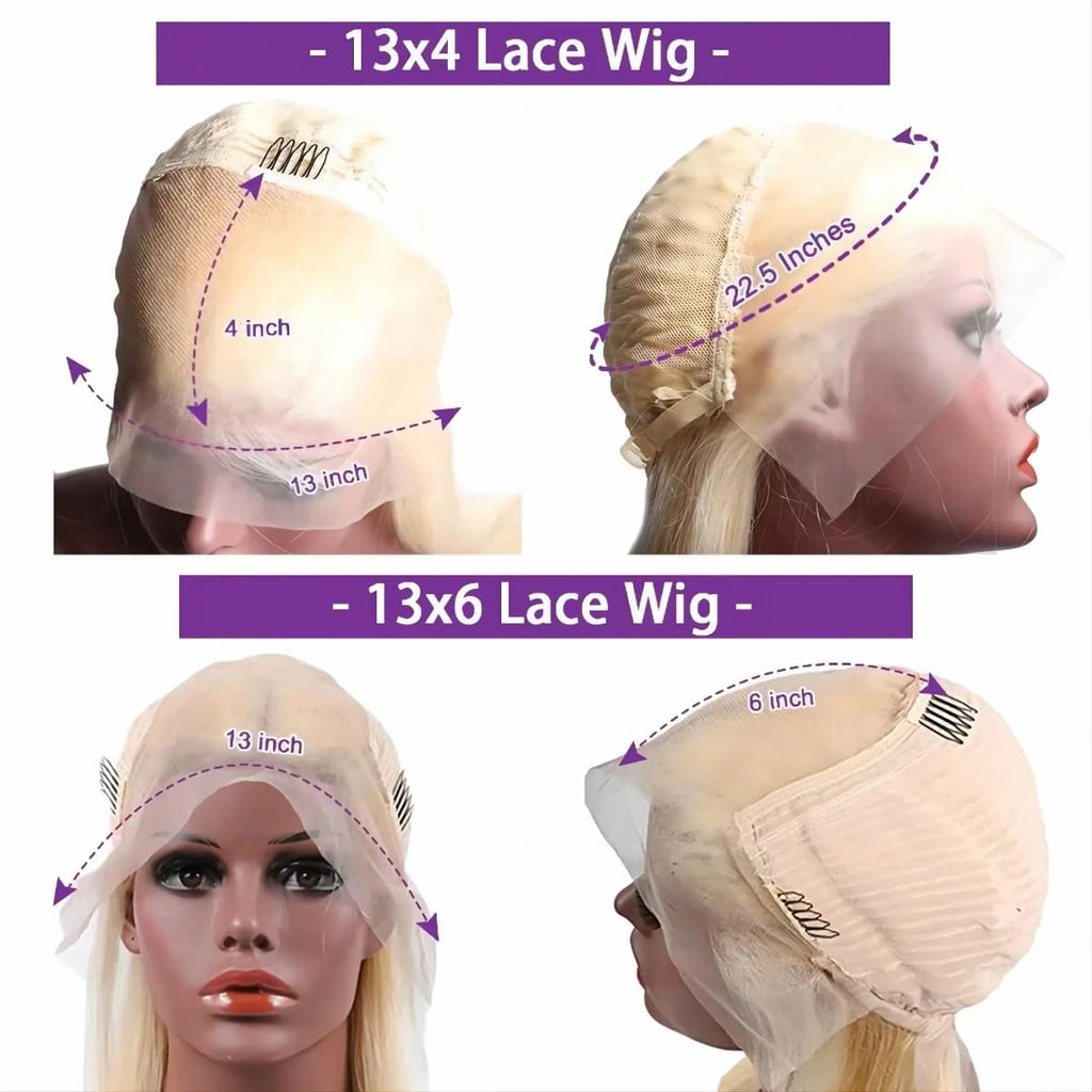 613 Blonde Body Wave Wig 16-36 Inch - 13x4 13x6 HD Lace Front 180-200% Density | Platinum Blonde Human Hair