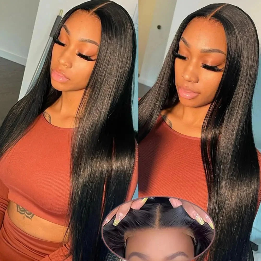 Glueless HD Lace Closure Wig - Natural Straight Human Hair Bob